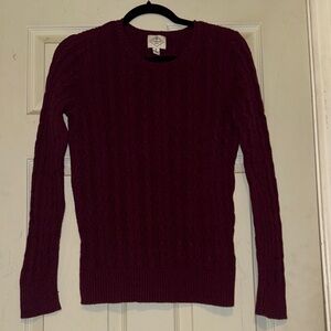 St. John's Bay Deep Burgundy Cable Knit Sweater